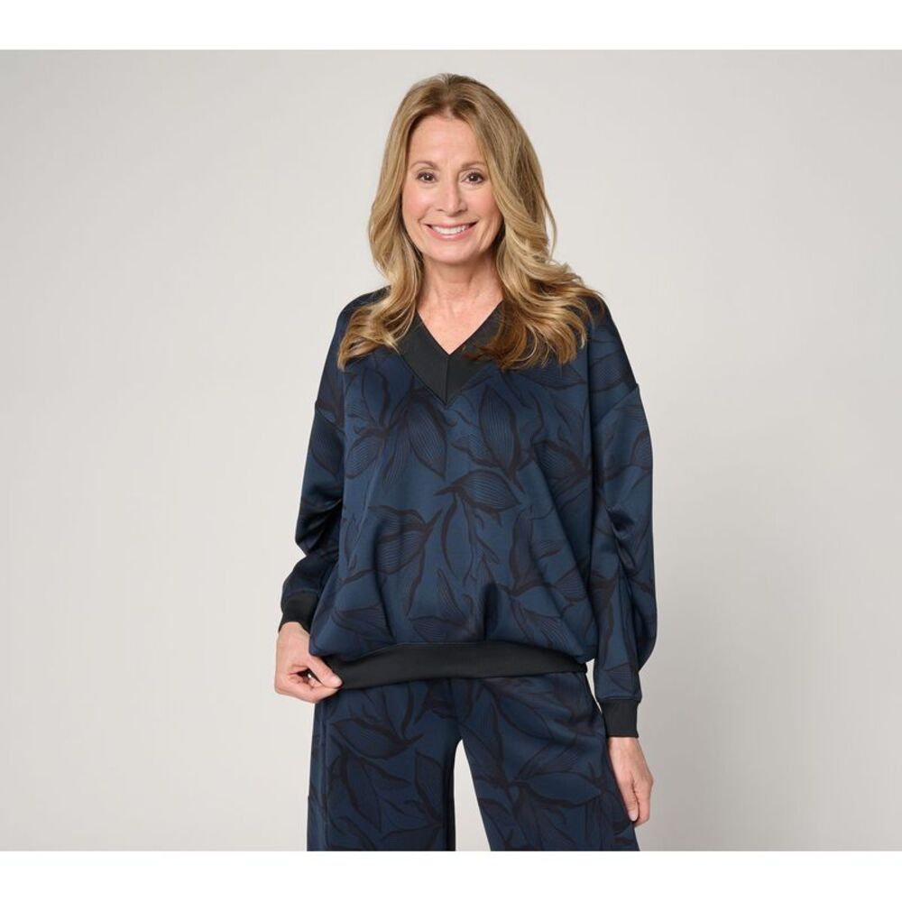 Carla Rockmore Collection Women's Top Plus Sz 1X Make Your Blue